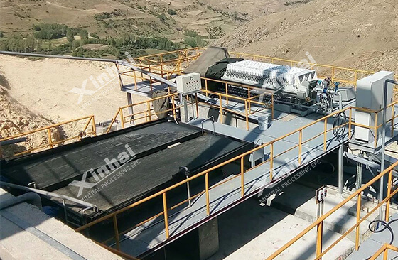 shaking table in Zimbabwe gold gravity separation plant.jpg